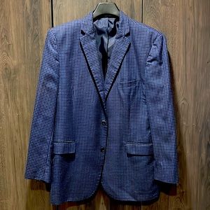 Men’s Blue Plaid Sport Coat